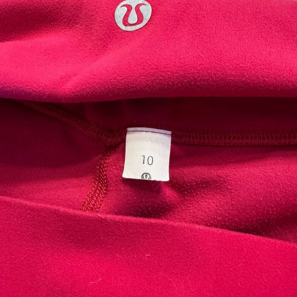 Lululemon athletica (Sz 10) hot pink align capri leggings yoga seamless - Picture 3 of 4